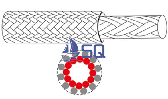 High tenacity PP and polyester fiber rope