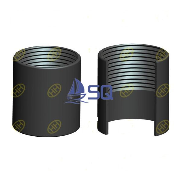 Half thread pipe coupling