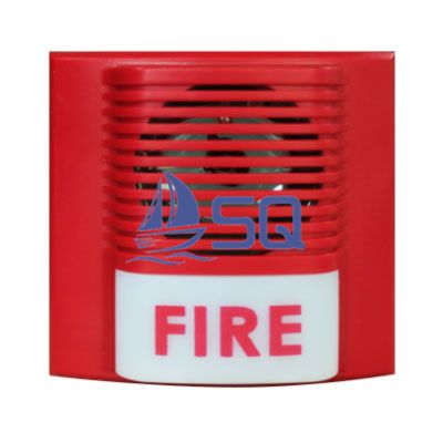 Fire audible and visual alarm